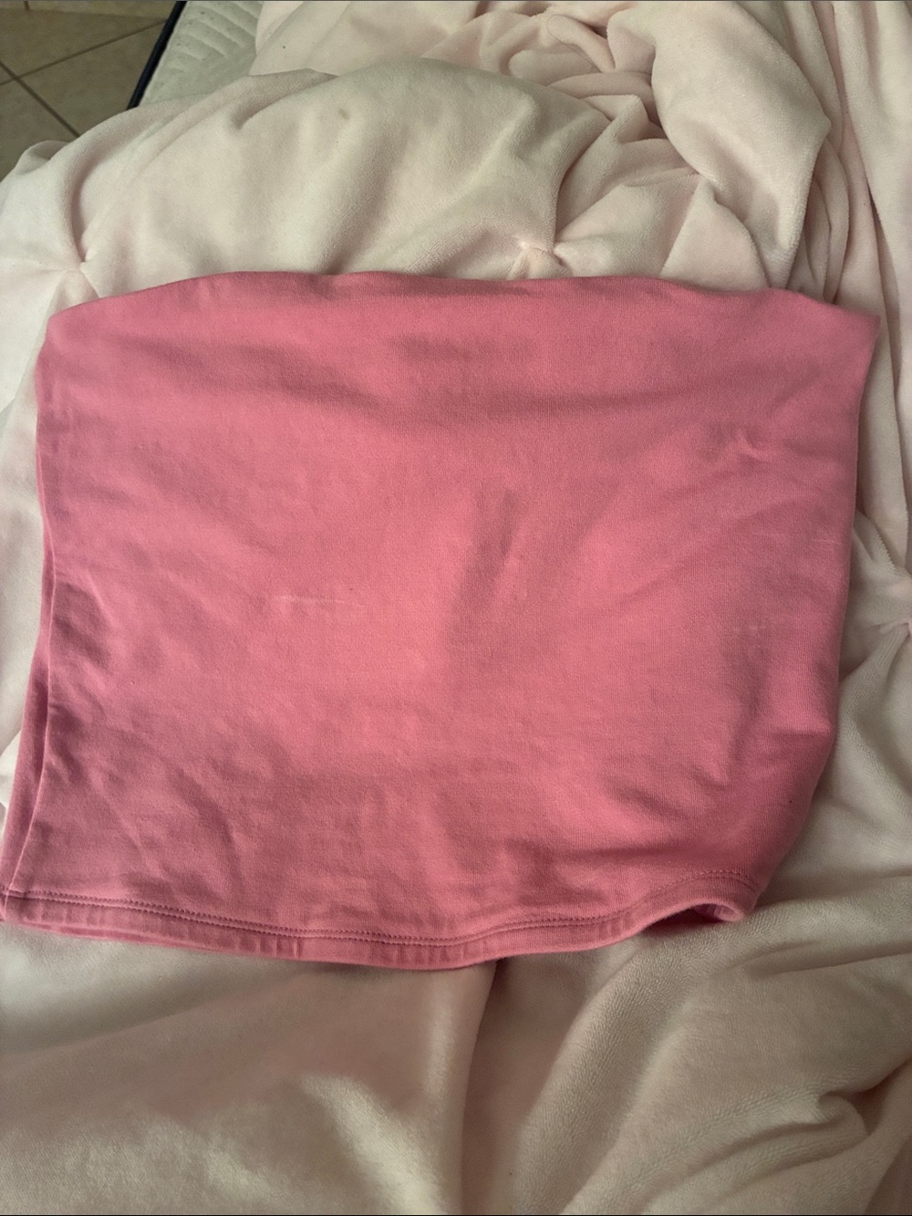 Tilly's Pink Strapless Crop Tube Top